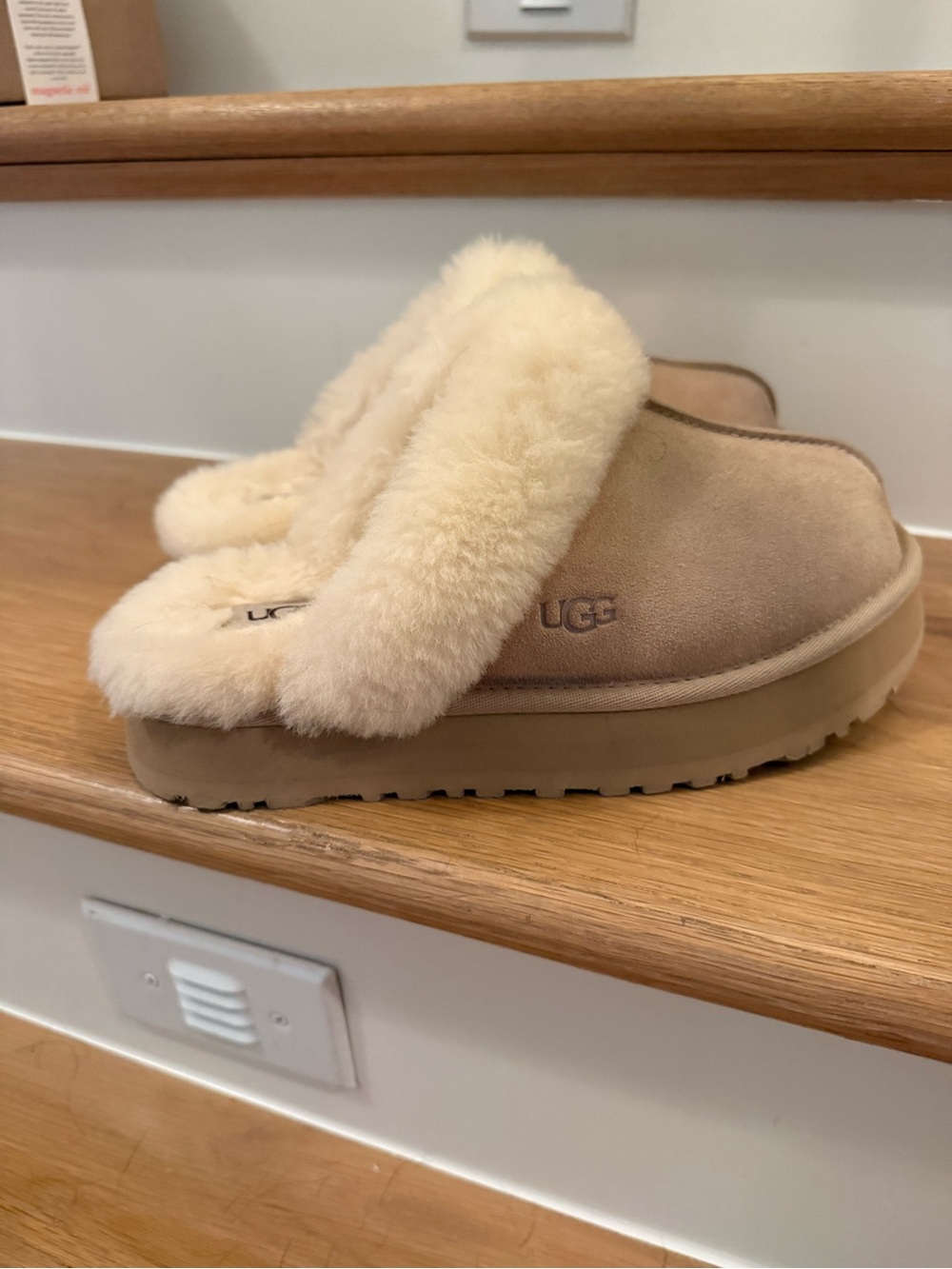 Womens UGG® Disquette Platform Clog - Sand